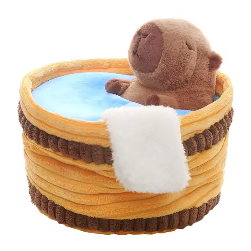Small Capybara Bathing Plush