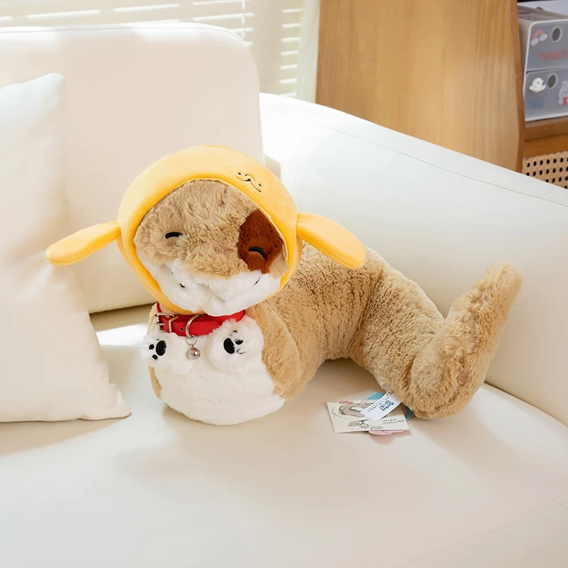 Adorable Fluffy Snake With Hat Plush