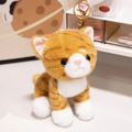 Orange Fluffy Cat Keychain