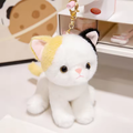 Tricolor Fluffy Cat Keychain