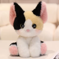 Tricolor Devon Cat Fluffy Plush