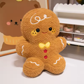 Fuzzy Happy Gingerbread Man Plush