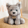 Grey Husky Fluffy Plush