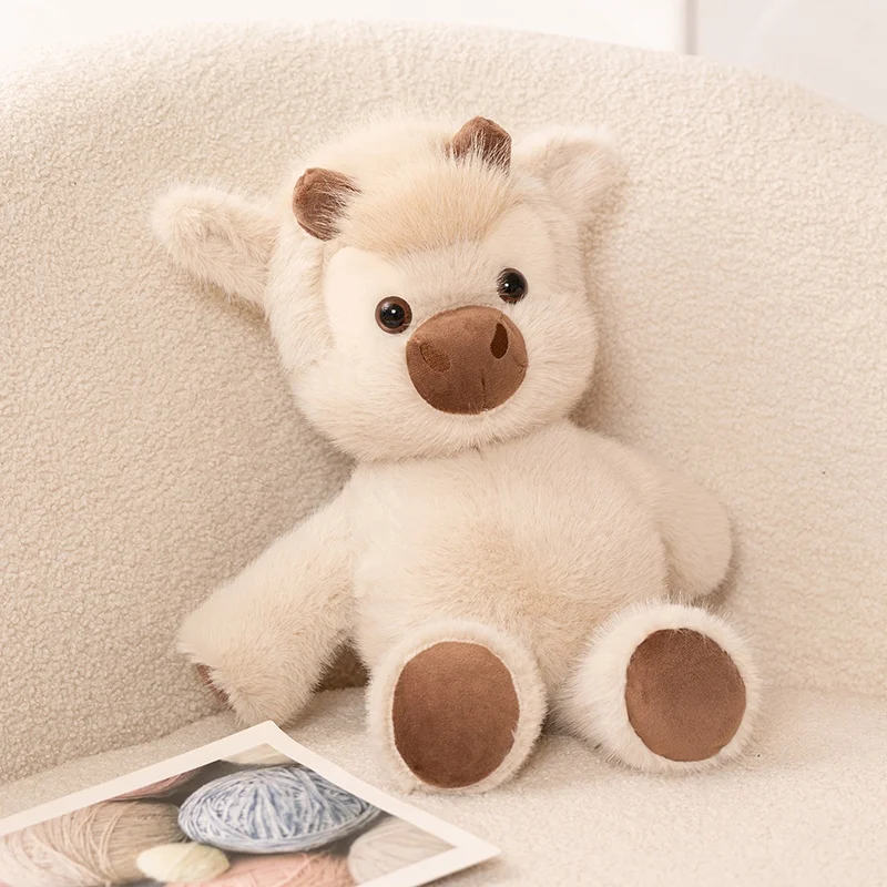 Adorable Fluffy Highland Cattle Plush