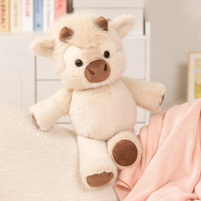 Adorable Fluffy Highland Cattle Plush