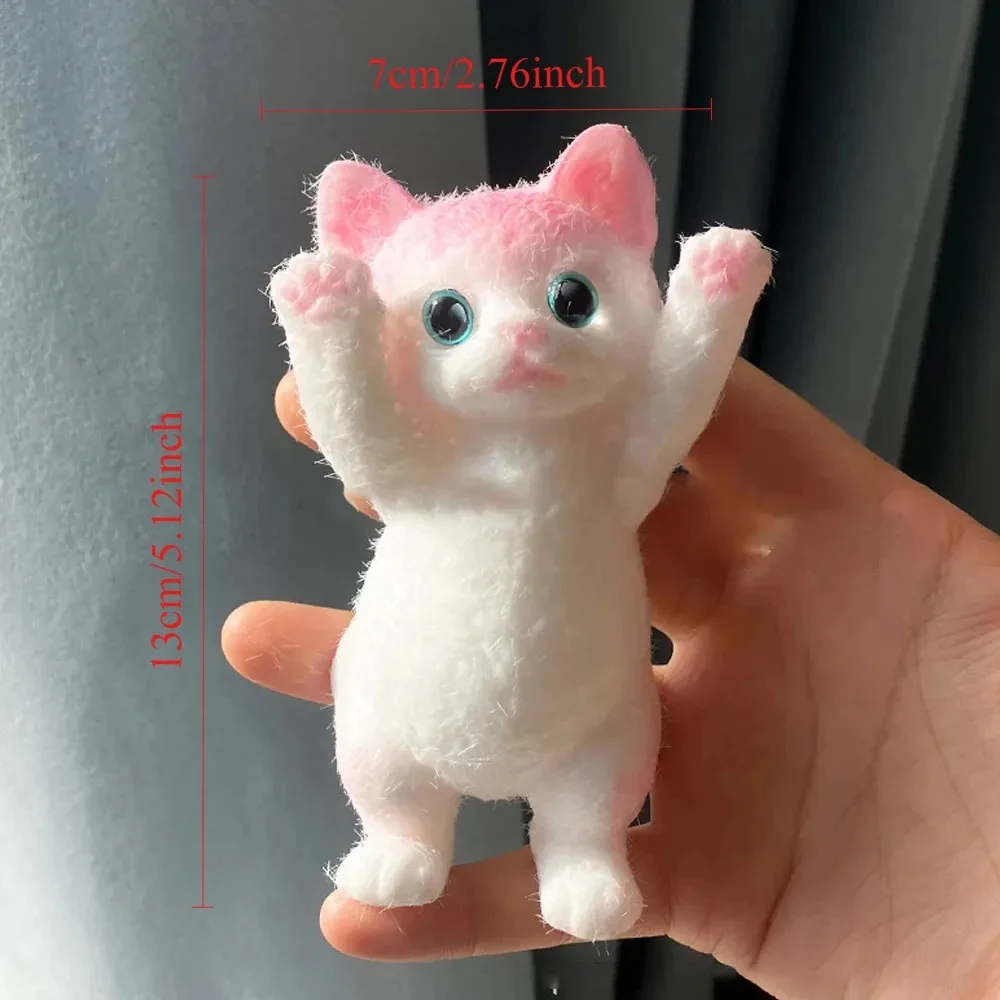 Pink Squishy & Sticky Cat Plush