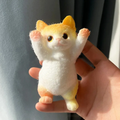Orange & White Squishy & Sticky Cat Plush