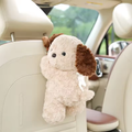 Cute Brown Dog Plush Car Tissue Box