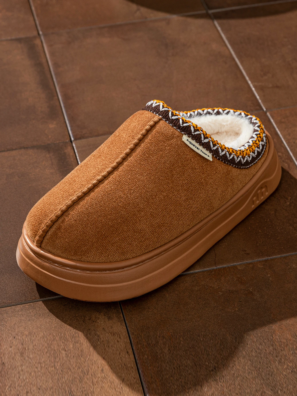 Brown Warm Fluffy Slippers