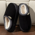 Black Warm Fluffy Slippers