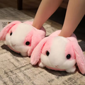 Fluffy Pink Rabbit Slippers