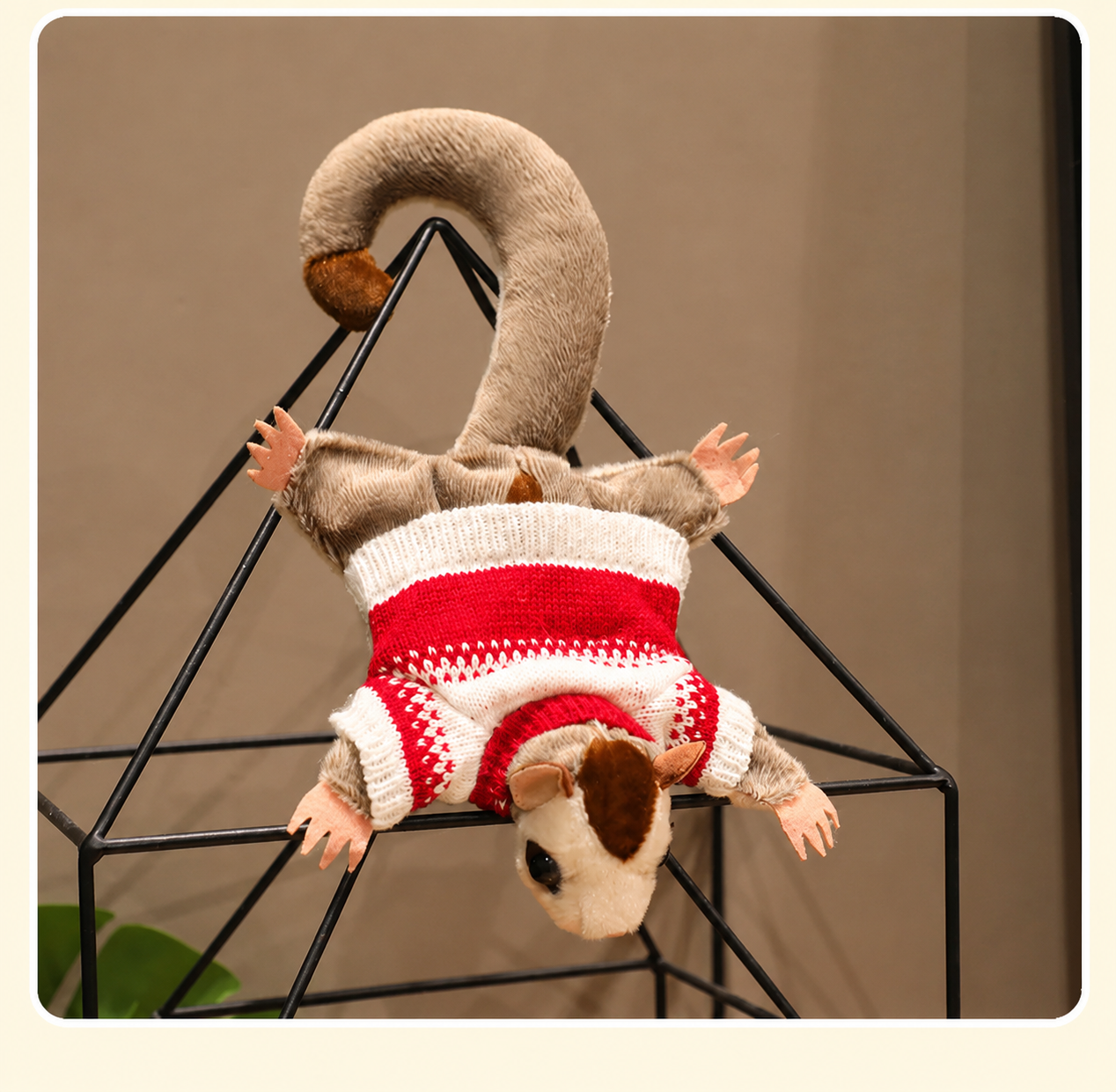 Adorable Fluffy Sugar Glider Red Shirt Plush