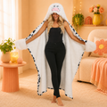 Cow Plush Hooded Blanket