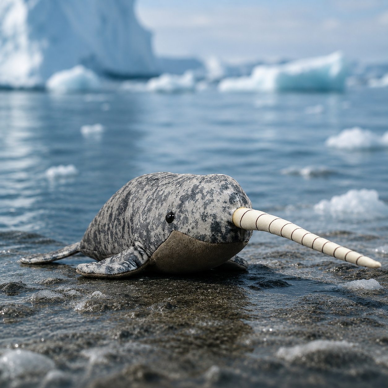 Realistic Narwhal Plush