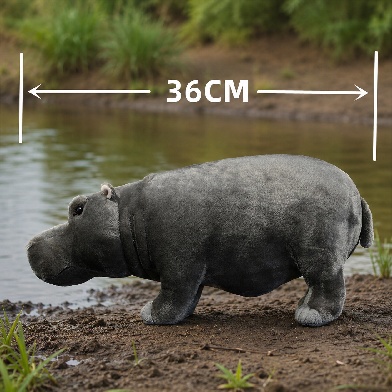 Realistic Hippopotamus Plush
