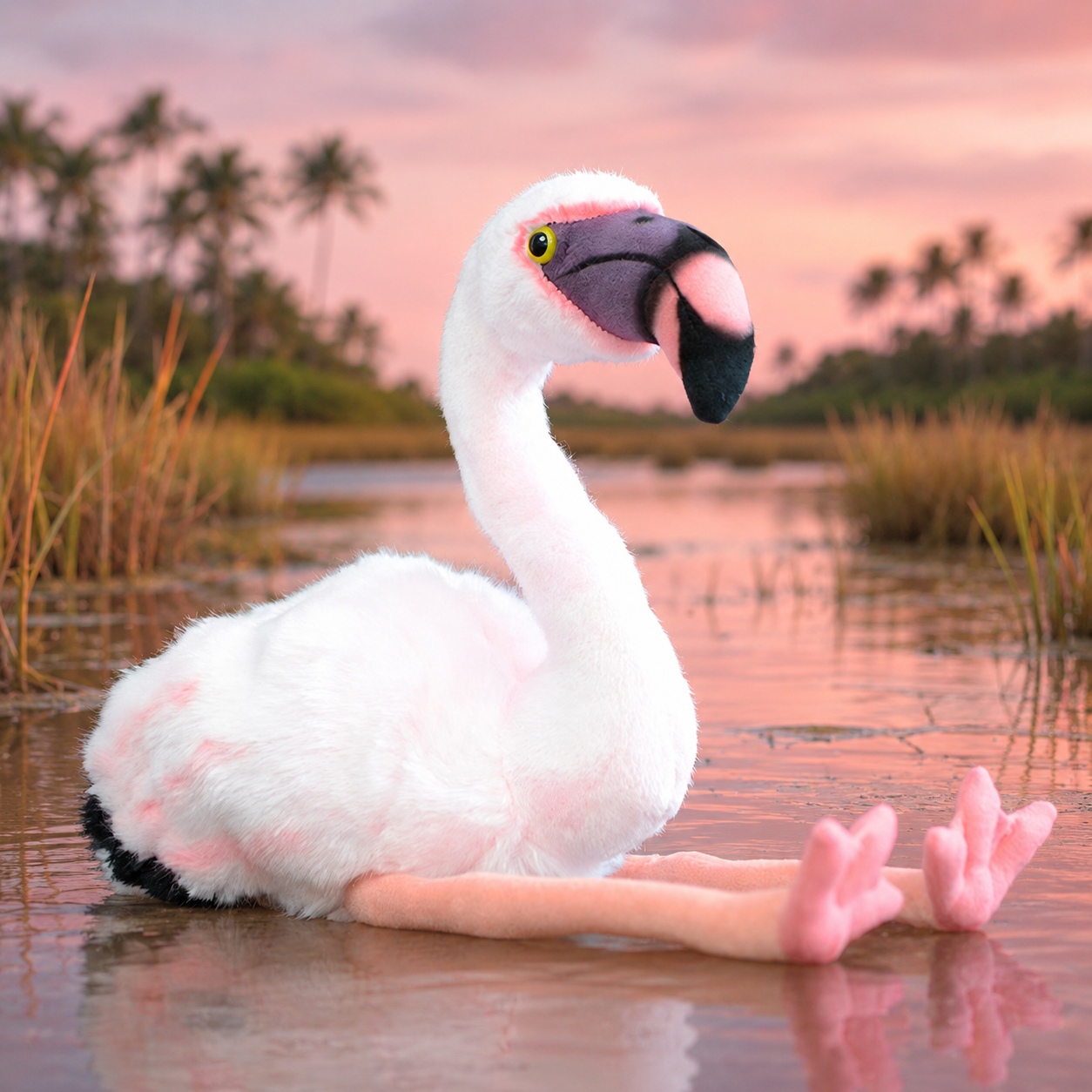 Realistic Flamingo Plush