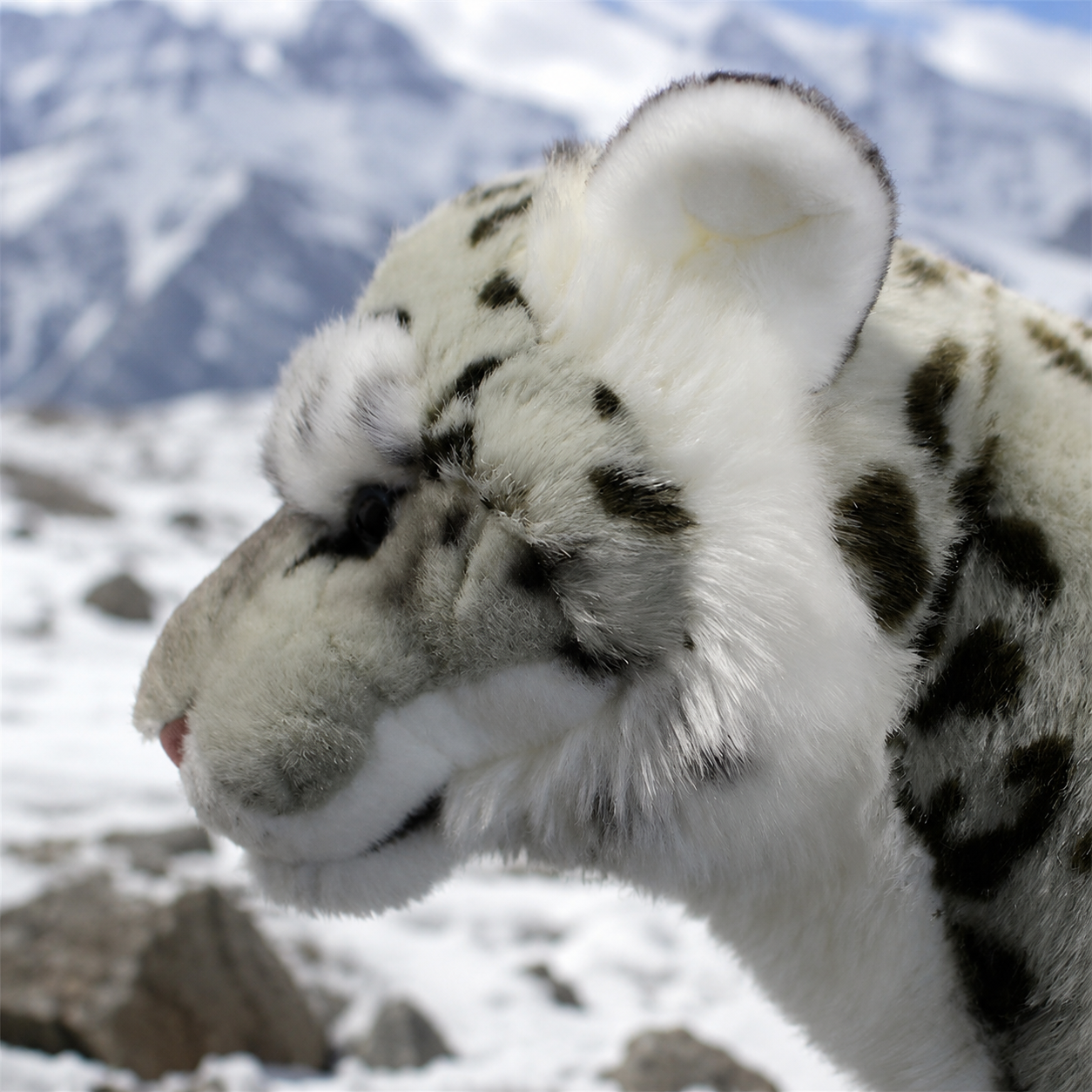 Realistic Snow Leopard Plush