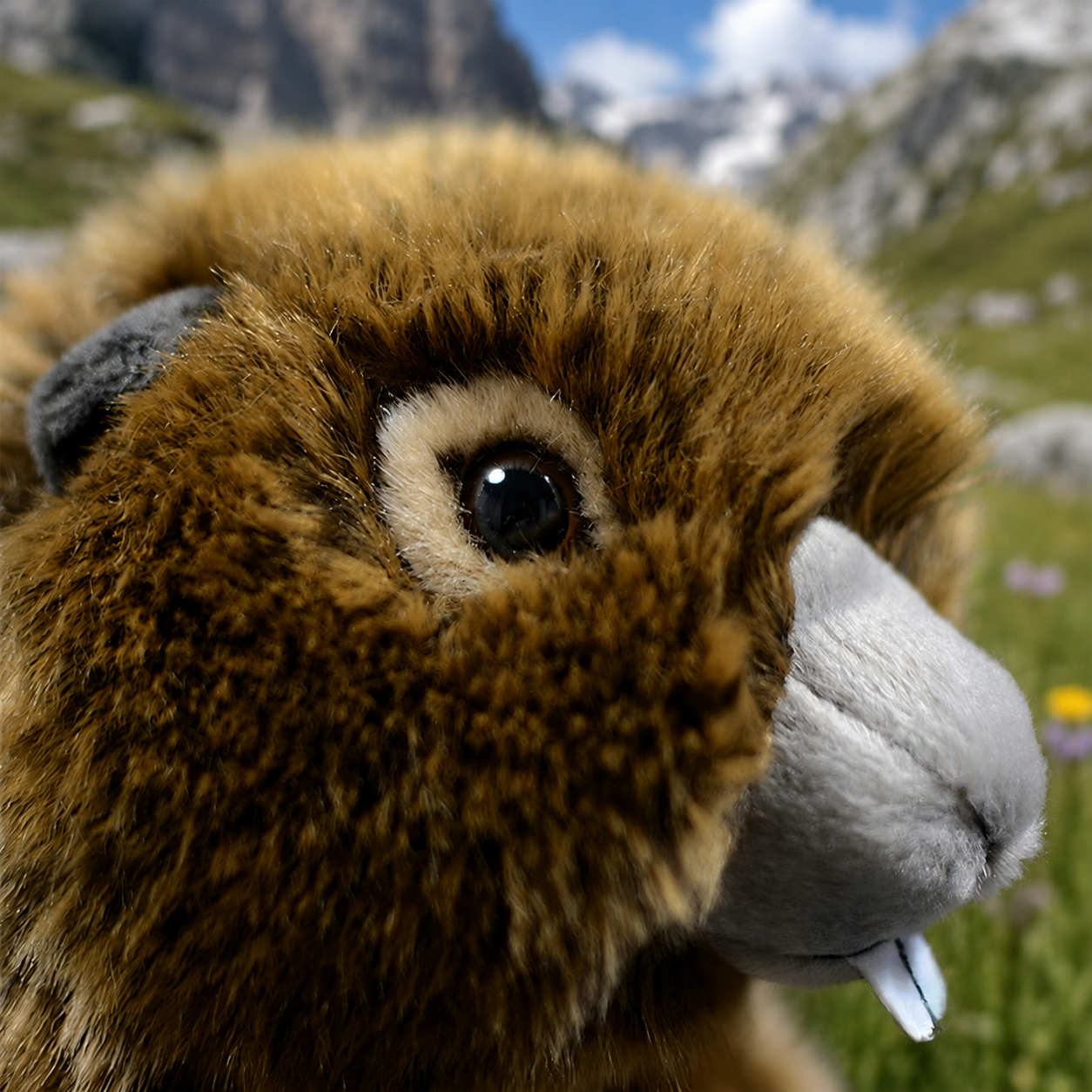 Realistic Fluffy Marmot Plush