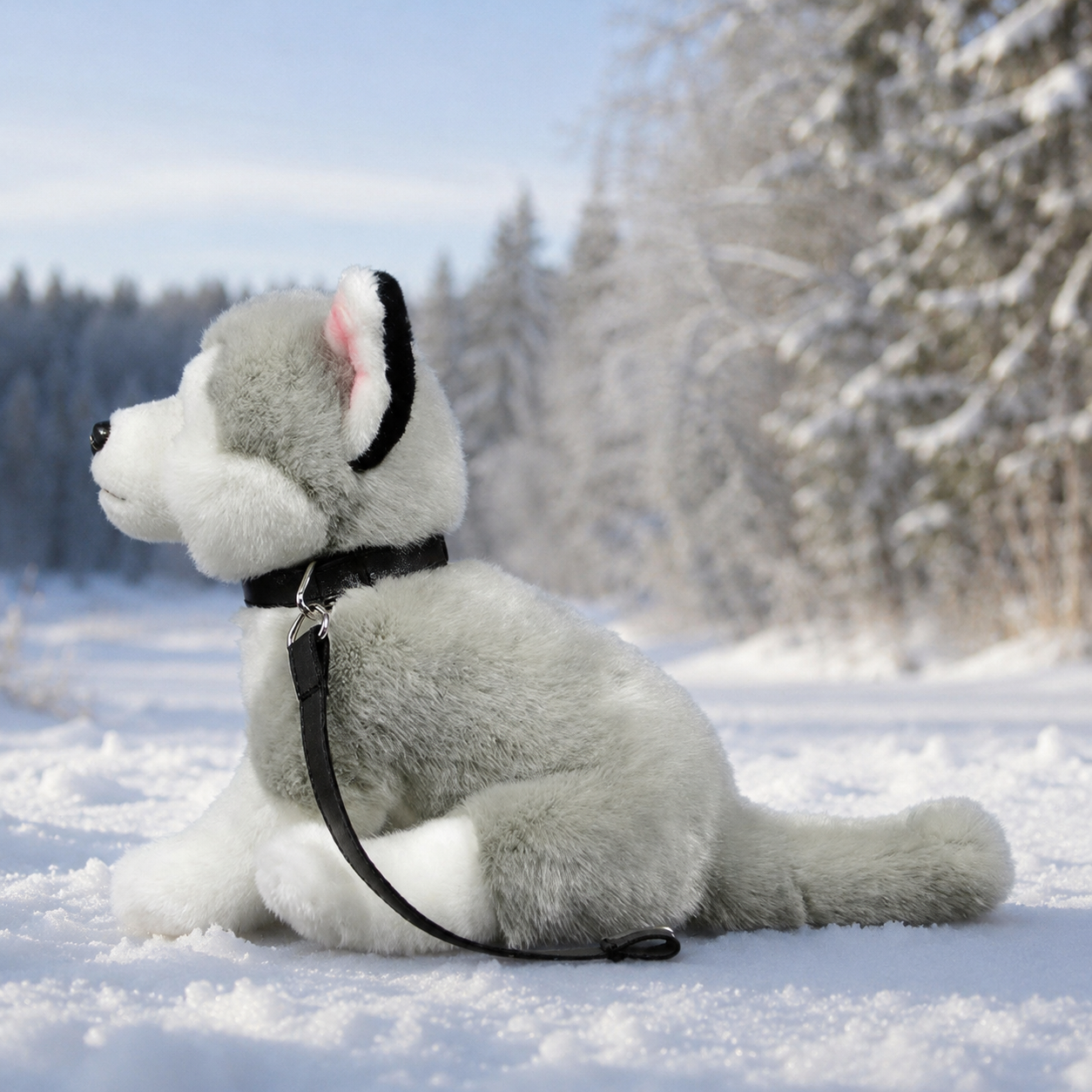 Realistic Cute Husky Plush