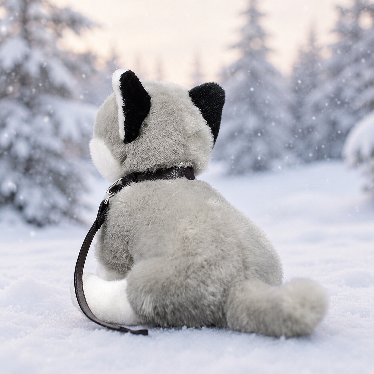 Realistic Cute Husky Plush