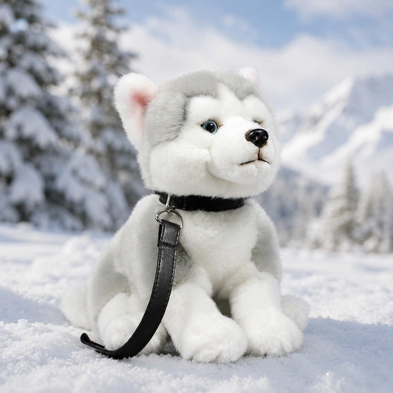 Realistic Cute Husky Plush