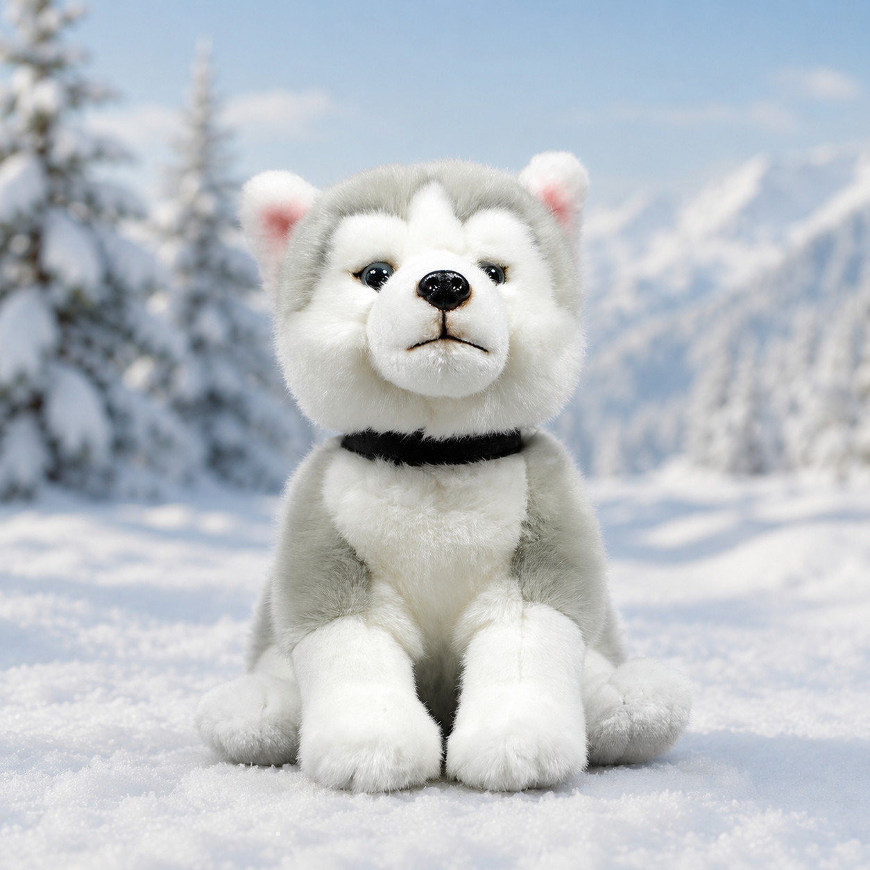 Realistic Cute Husky Plush