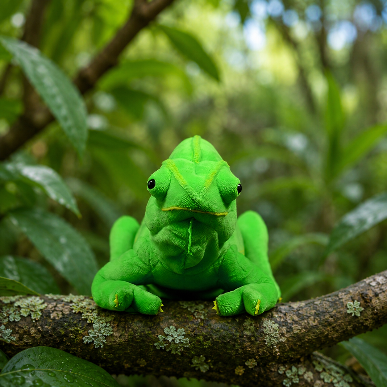 Realistic Veiled Chameleon Plush