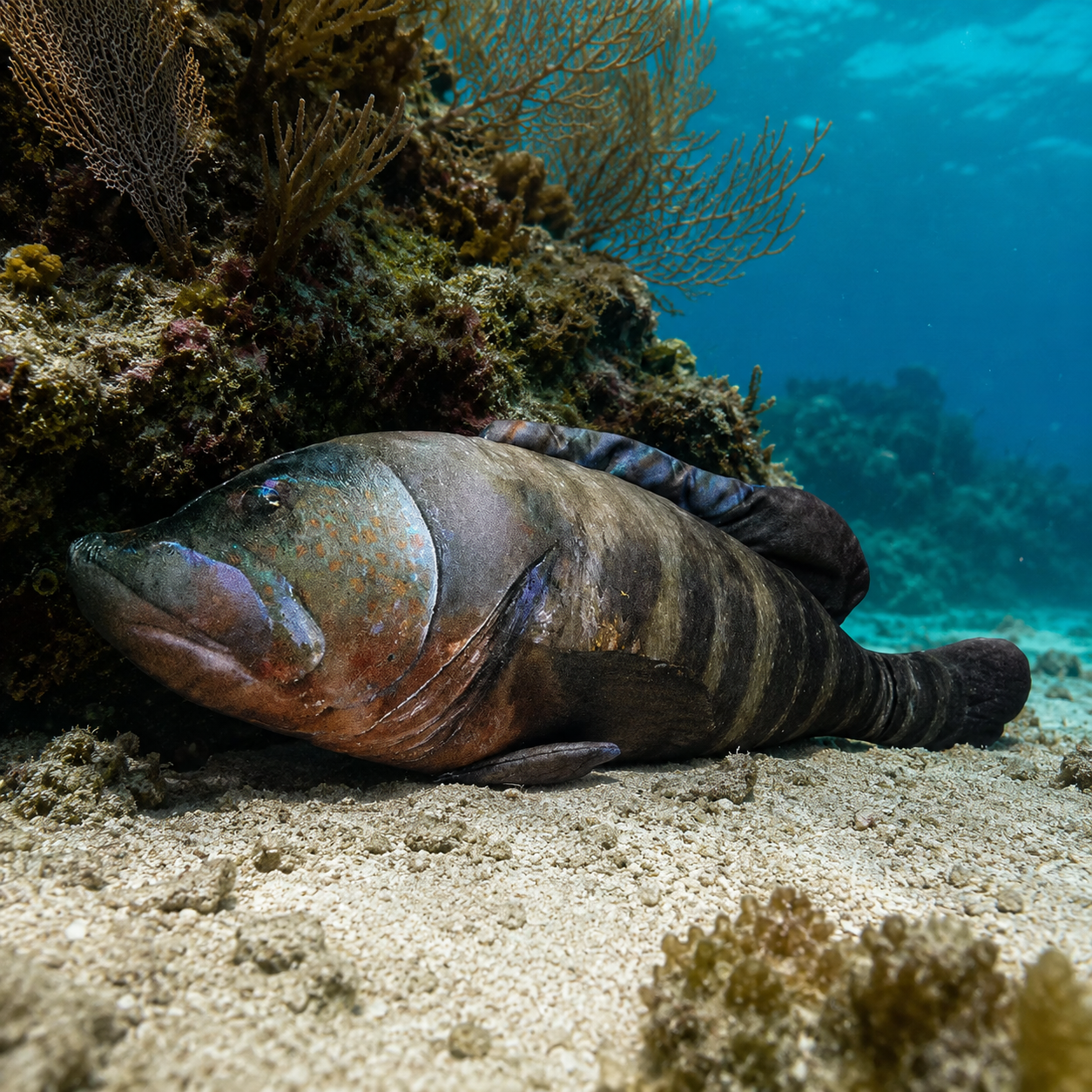 Realistic Grouper Squishy Plush