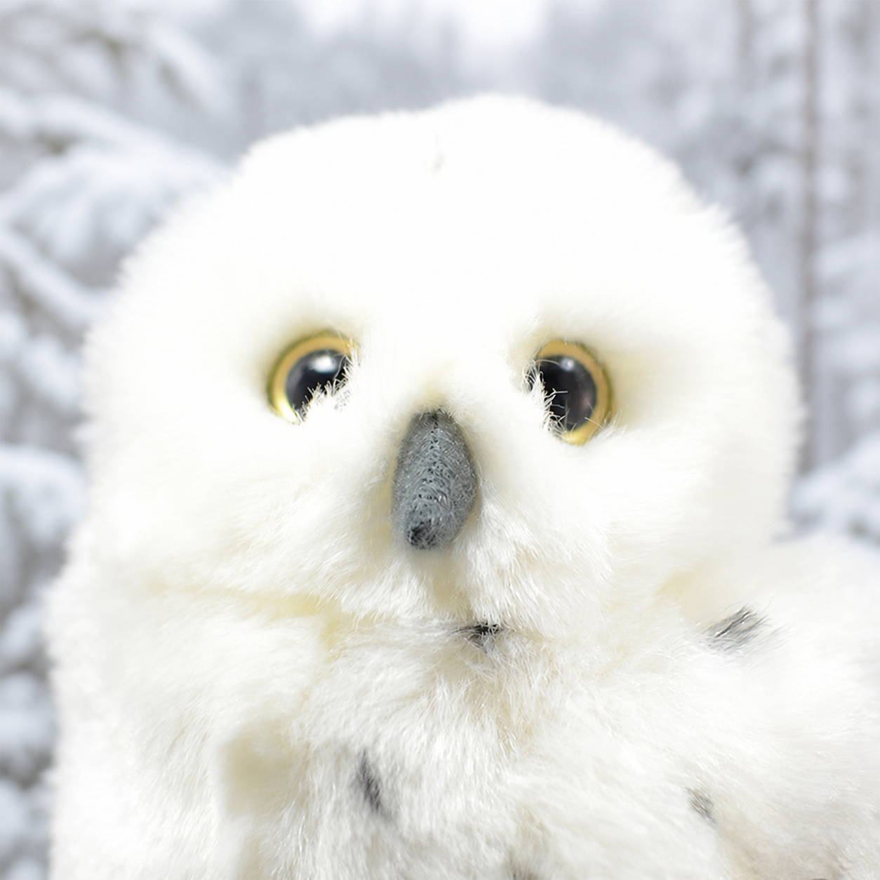 Realistic White Owl Plush
