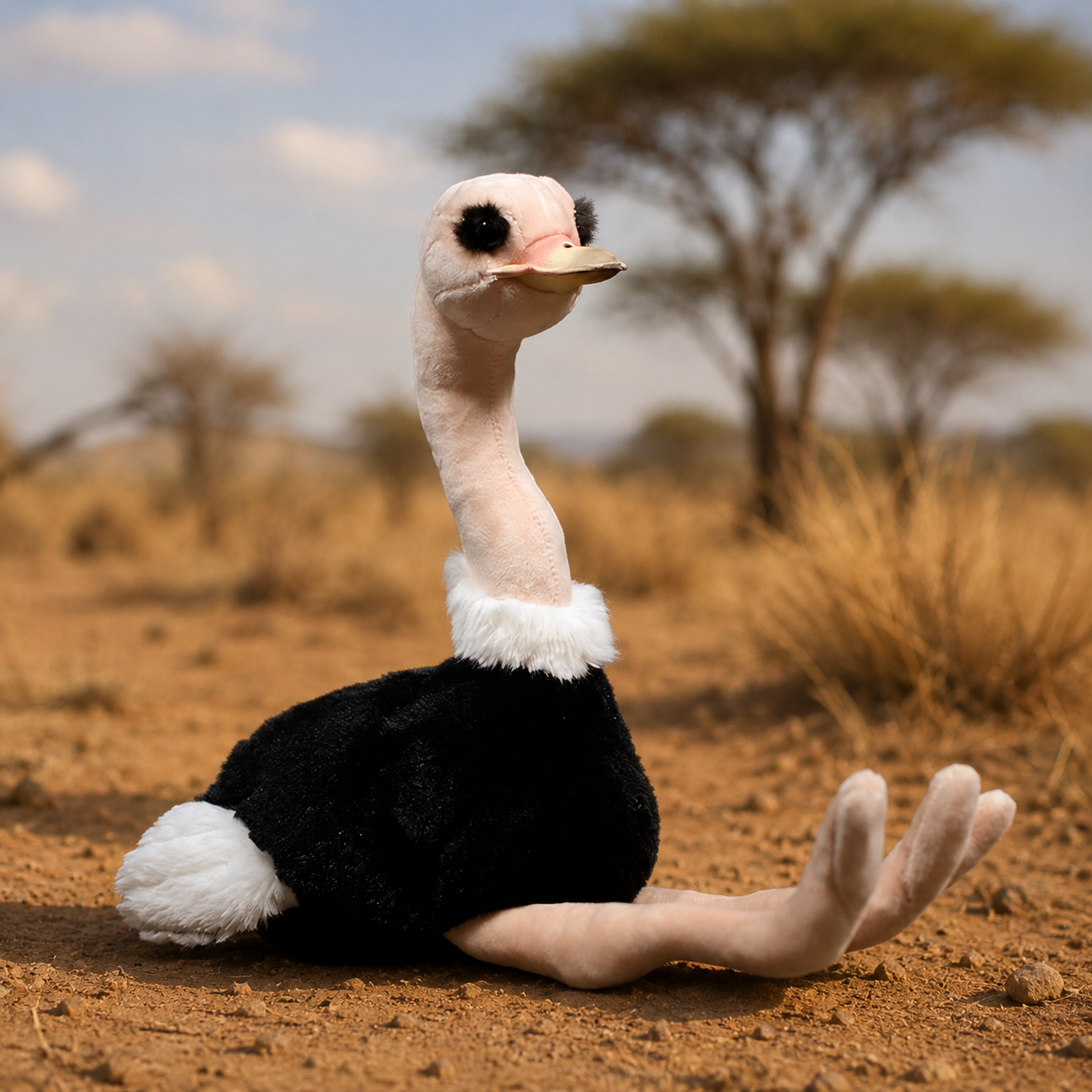 Realistic Baby Ostrich Plush
