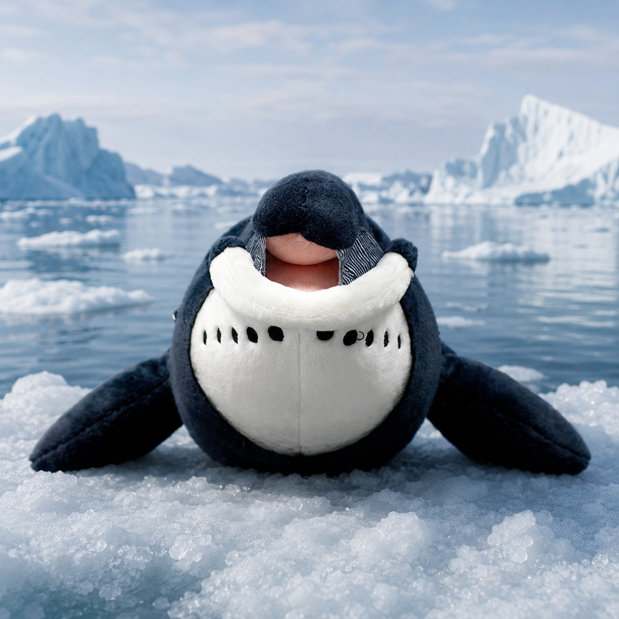 Realistic Bowhead Whale Plush