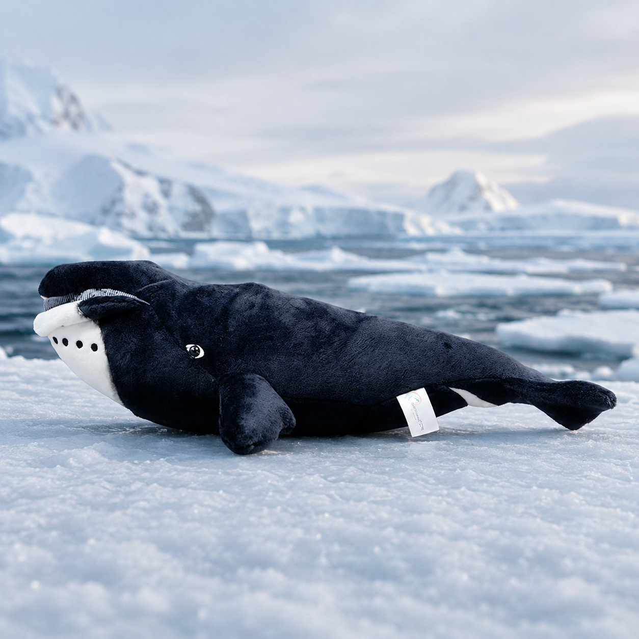 Realistic Bowhead Whale Plush
