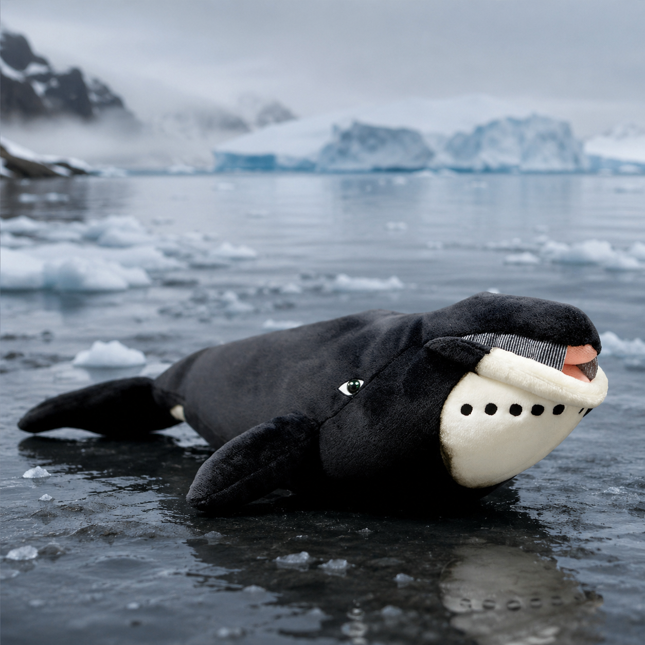 Realistic Bowhead Whale Plush