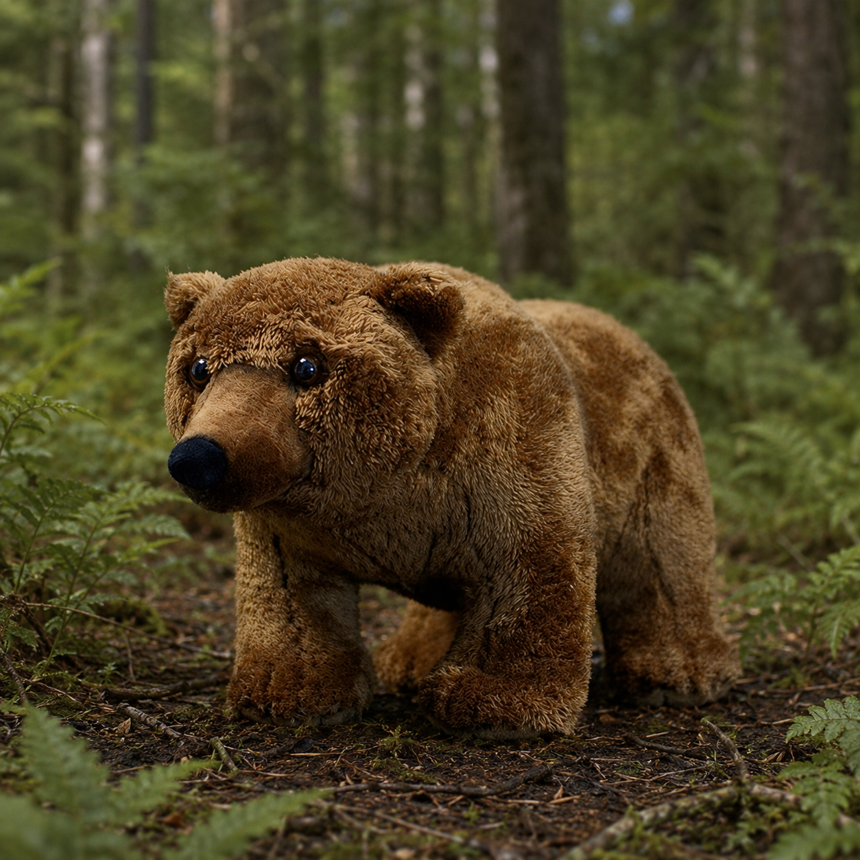 Realistic Brown Bear Plush