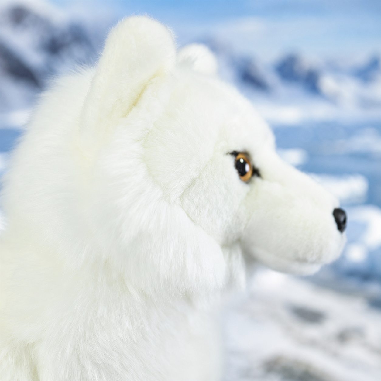Realistic White Fox Plush