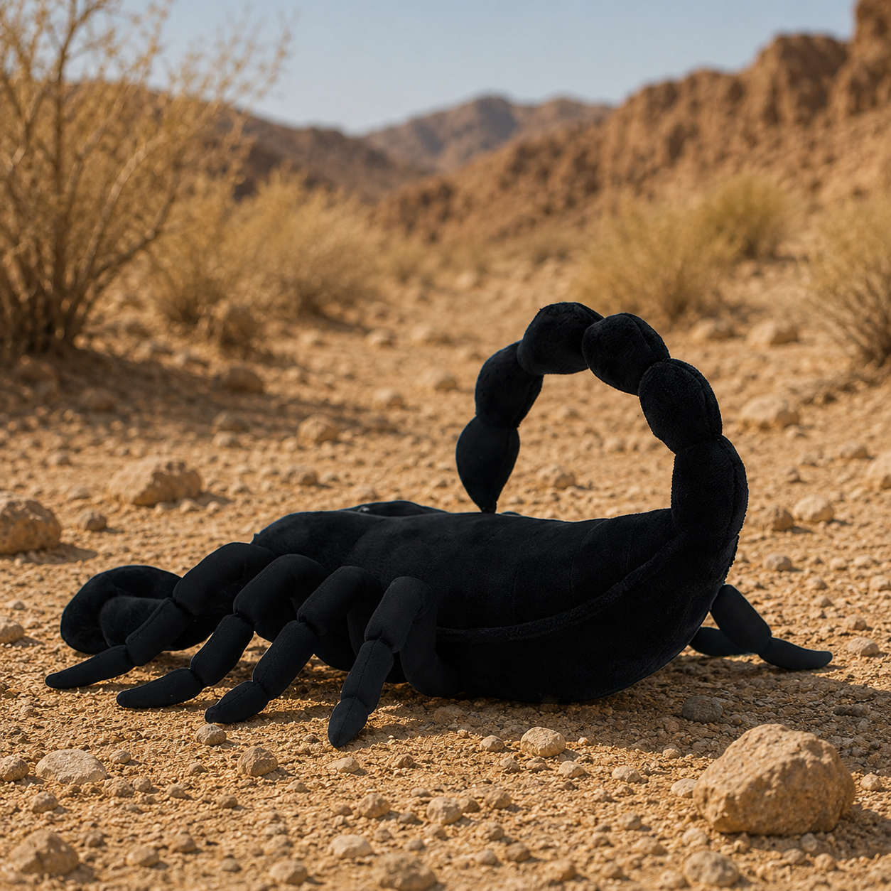 Realistic Black Scorpion Plush