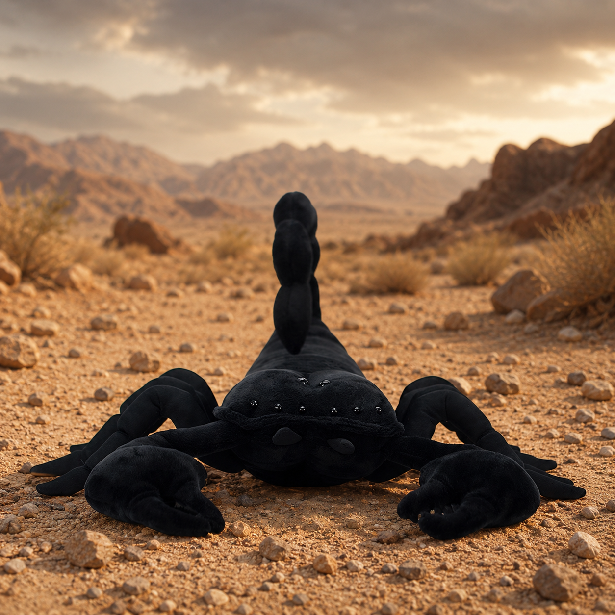 Realistic Black Scorpion Plush