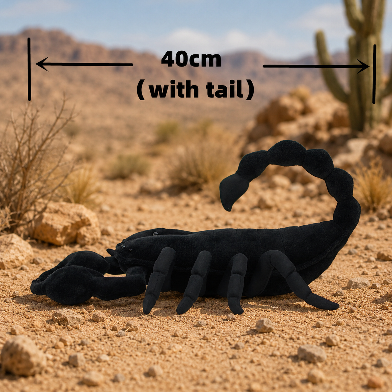 Realistic Black Scorpion Plush