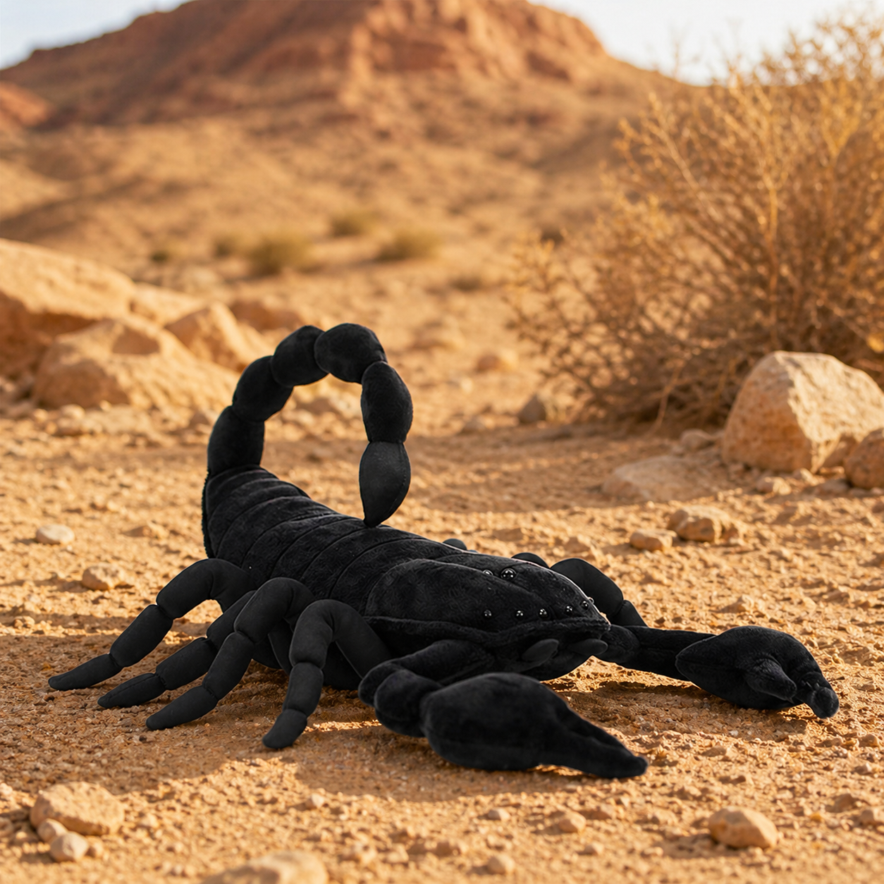 Realistic Black Scorpion Plush