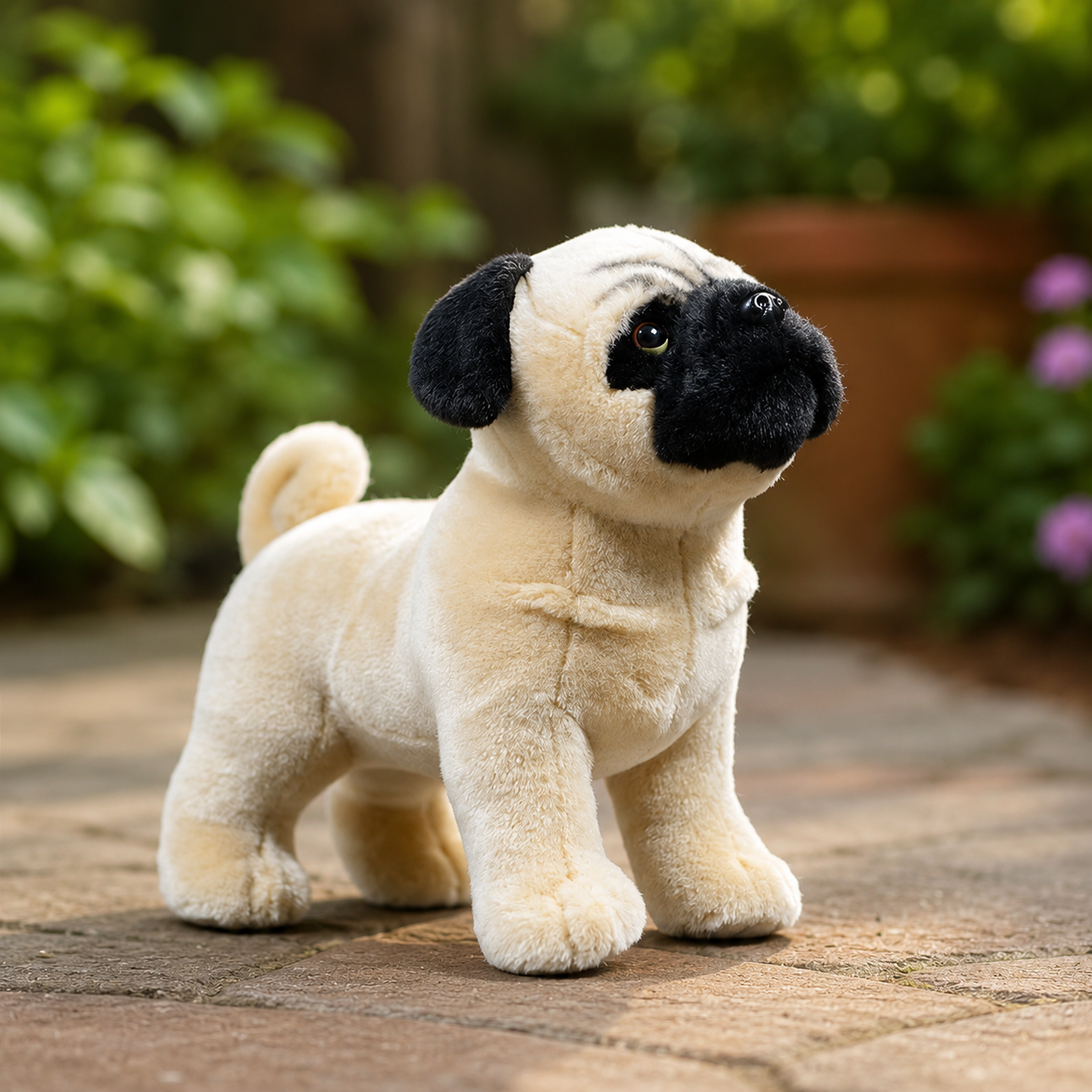 Realistic Pug Dog Plush