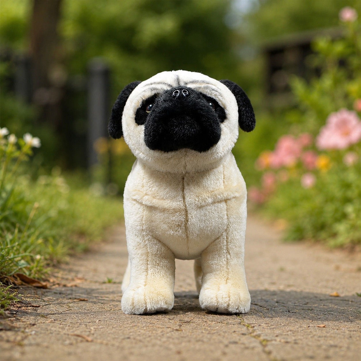 Realistic Pug Dog Plush