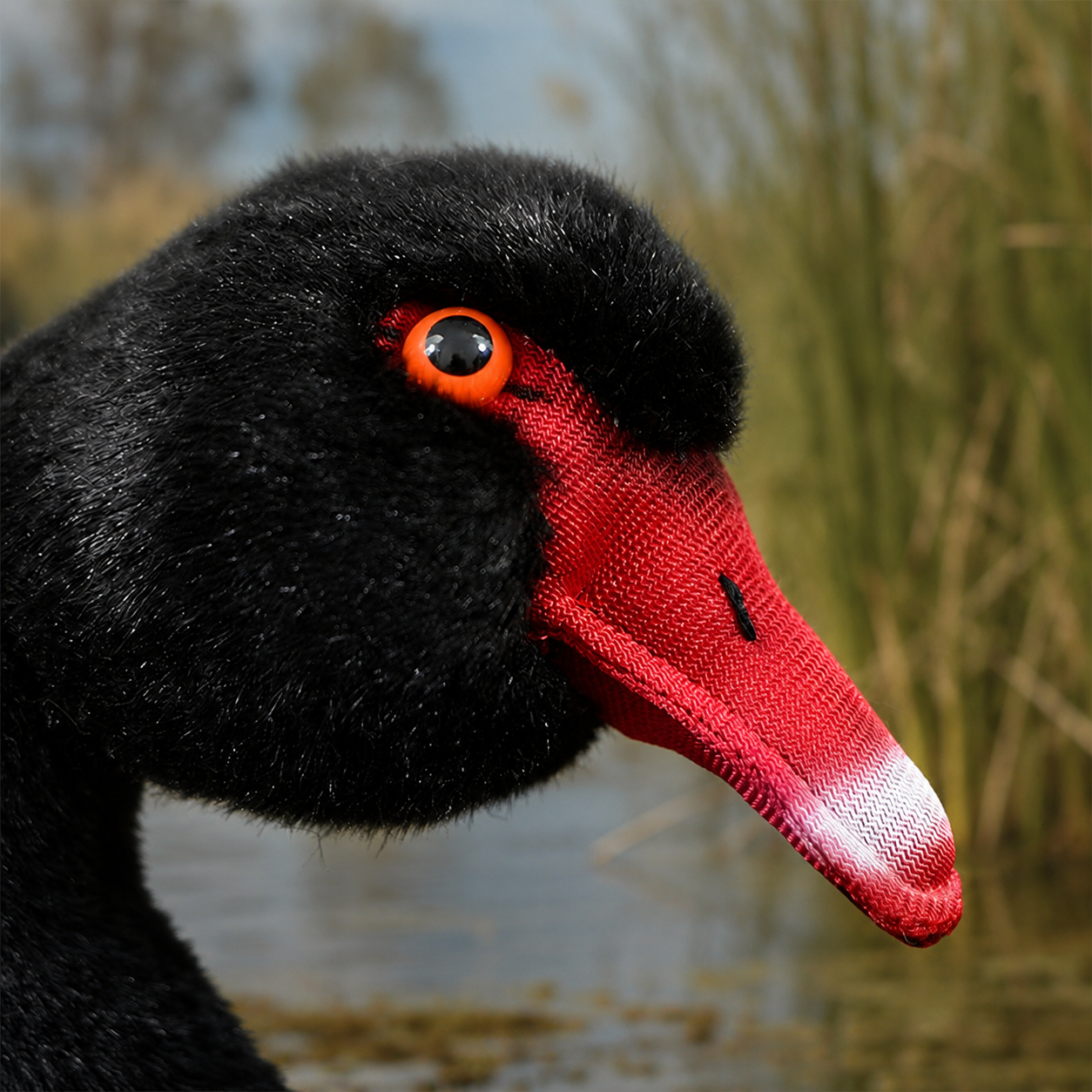 Realistic Black Swan Plush