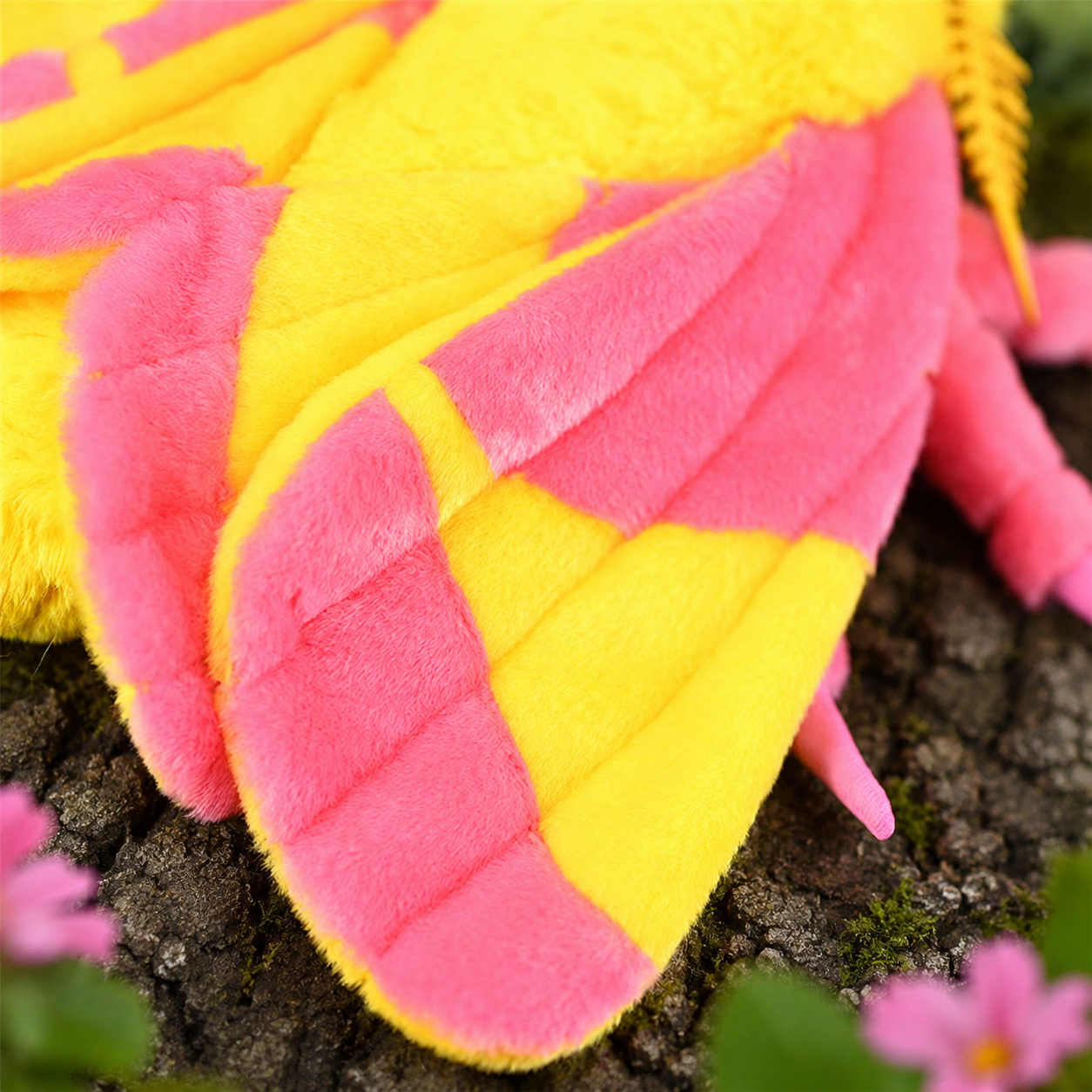 Realistic Pink Silk Moth Plush
