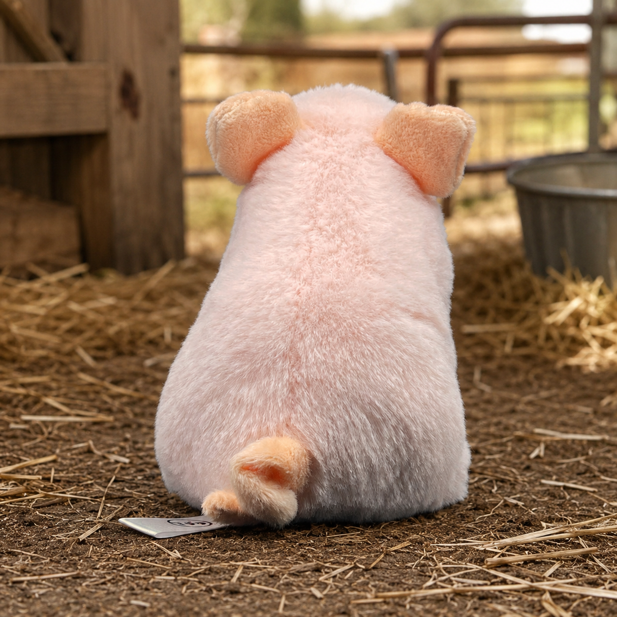 Realistic Fluffy Pig Plush