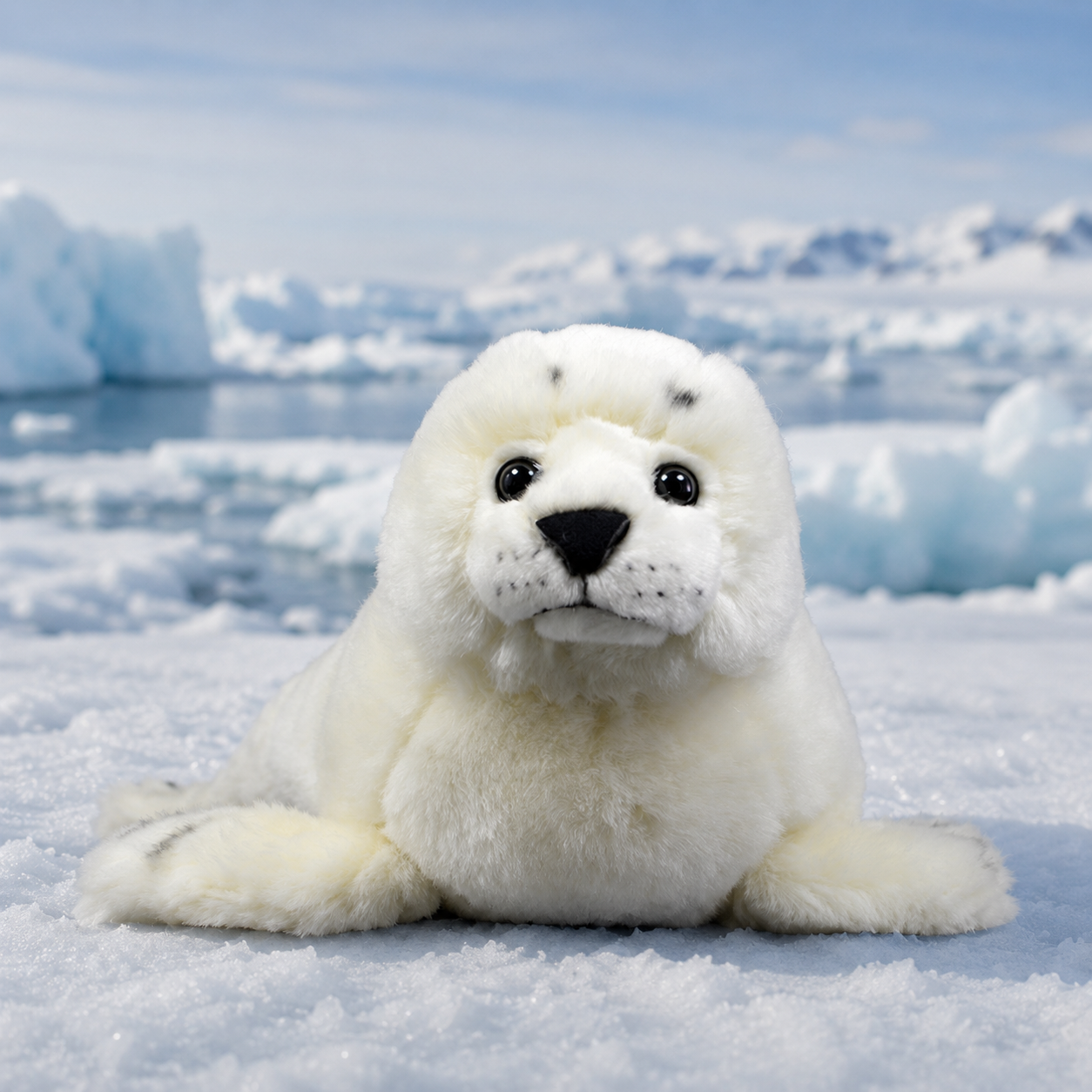 Realistic White Seal Plush