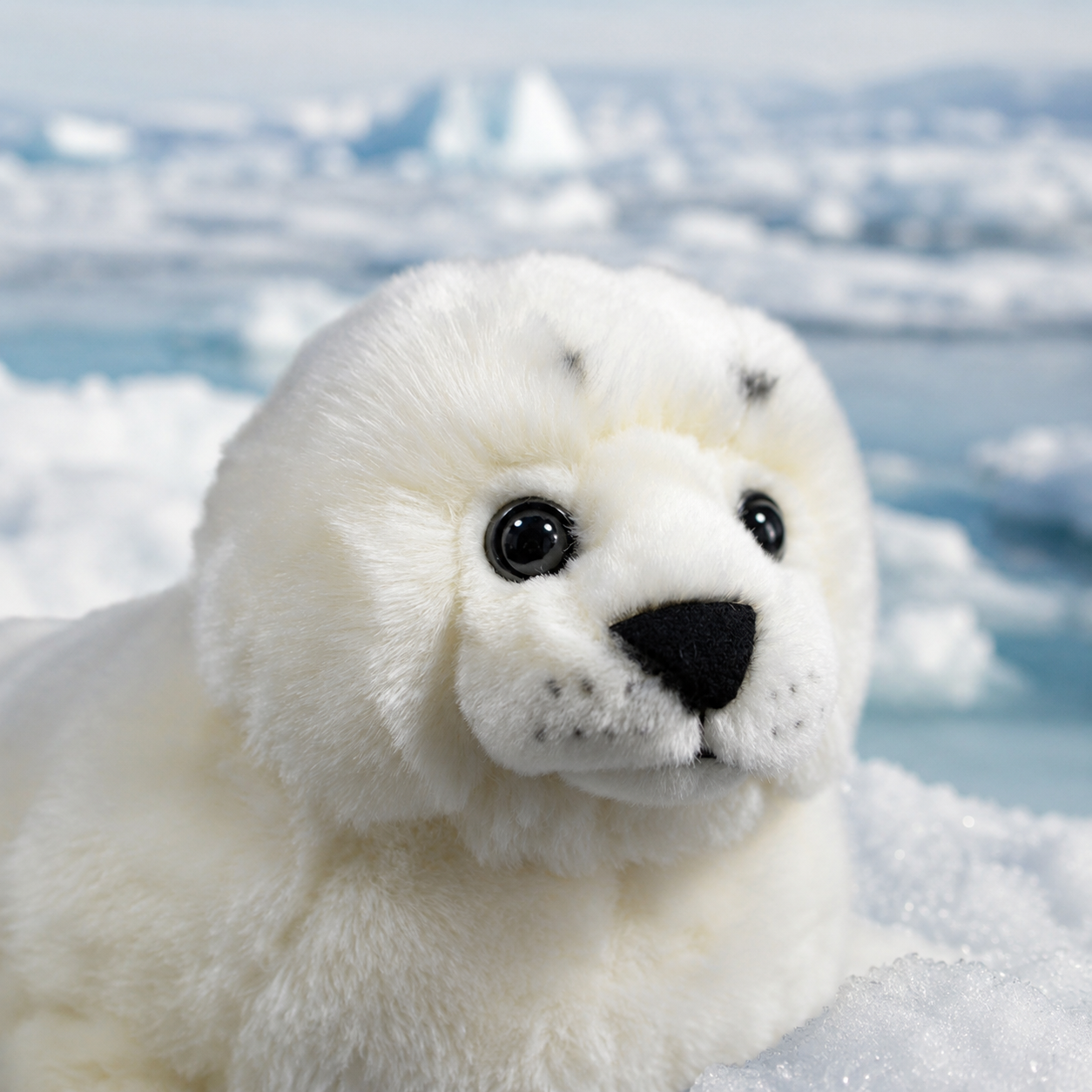 Realistic White Seal Plush