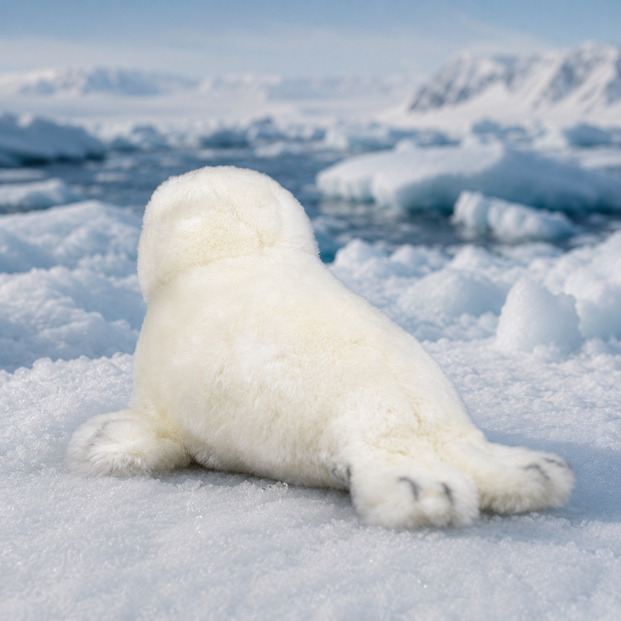 Realistic White Seal Plush