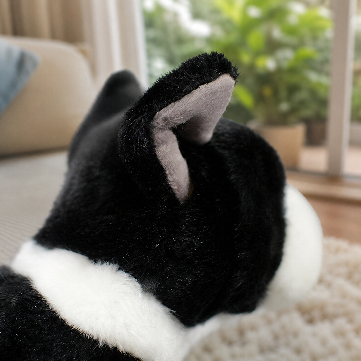 Realistic Boston Terrier Puppy Plush