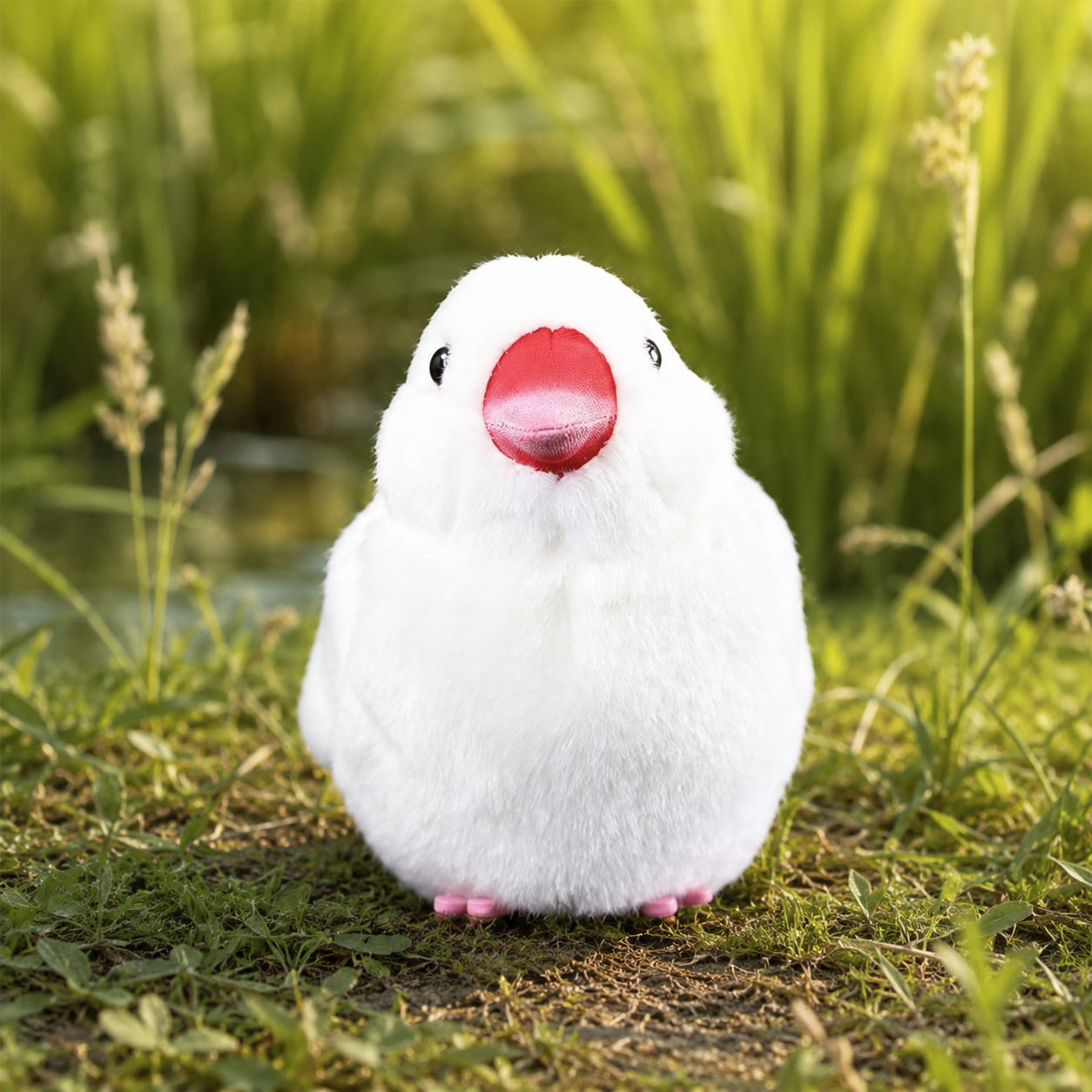 Realistic White Java Bird Plush