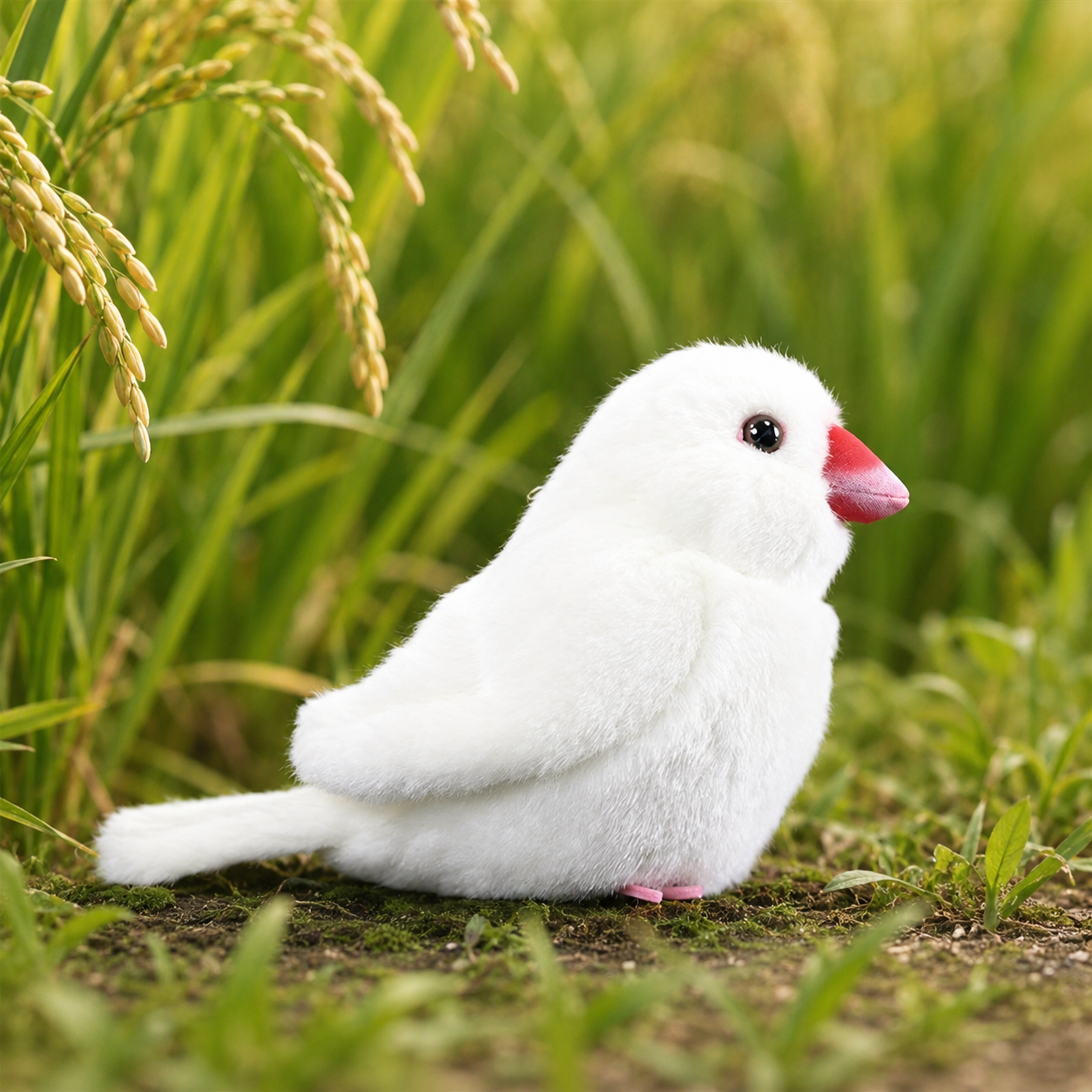 Realistic White Java Bird Plush